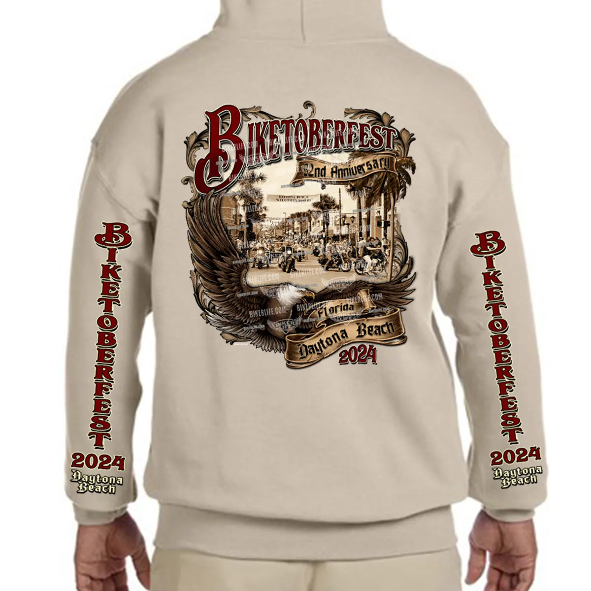 2024 Biketoberfest Daytona Beach Legendary Main Street Pullover Hoodie