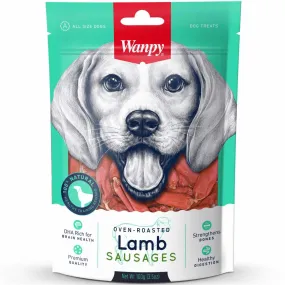 3 FOR $10.50: Wanpy Oven-Roasted Lamb Sausages Dog Treats 100g