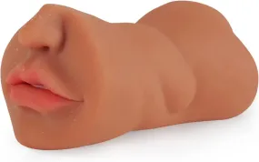 3D Realistic Molded Masturbator Faced 3-In-1 Vaginal Anal Oral Sex Toy For Men