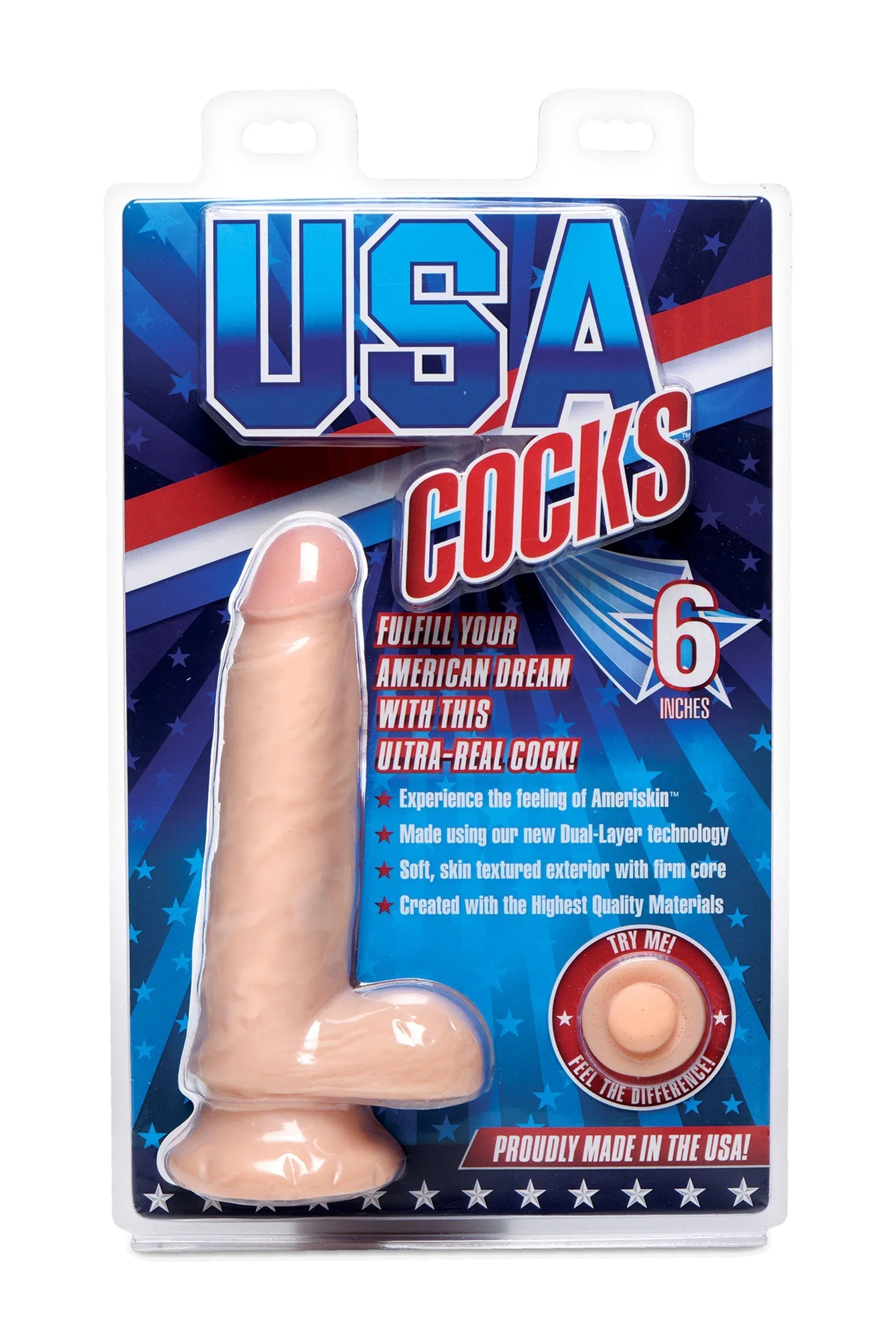 6 Inch Ultra Real Dual Layer Suction Cup Dildo