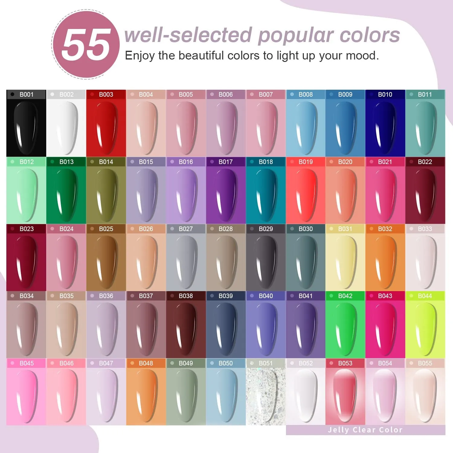 60-Piece Professional Gel Nail Polish Set with UV Lamp and Base/Top Coats for All-Season Manicure