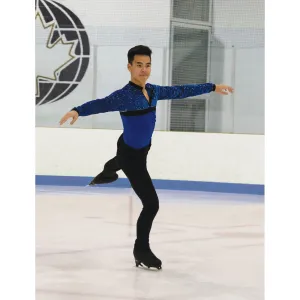 826 Competition Figure Skating Men's Boxed in Blue Top