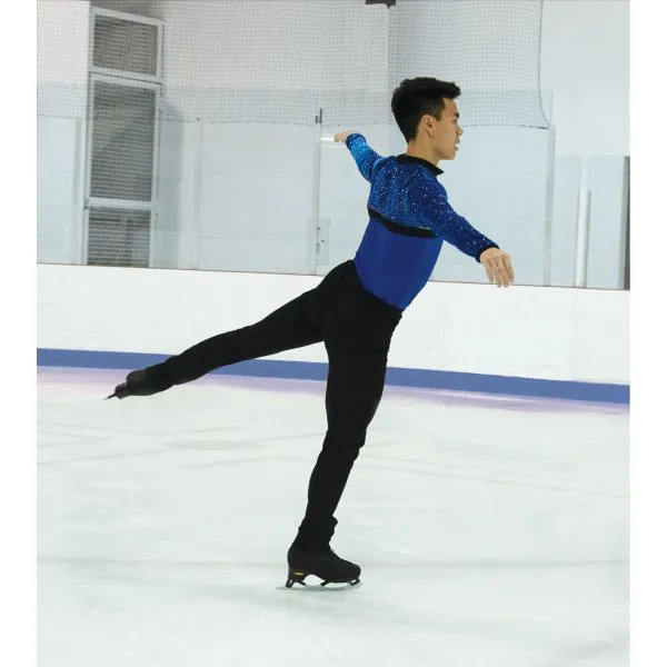 826 Competition Figure Skating Men's Boxed in Blue Top