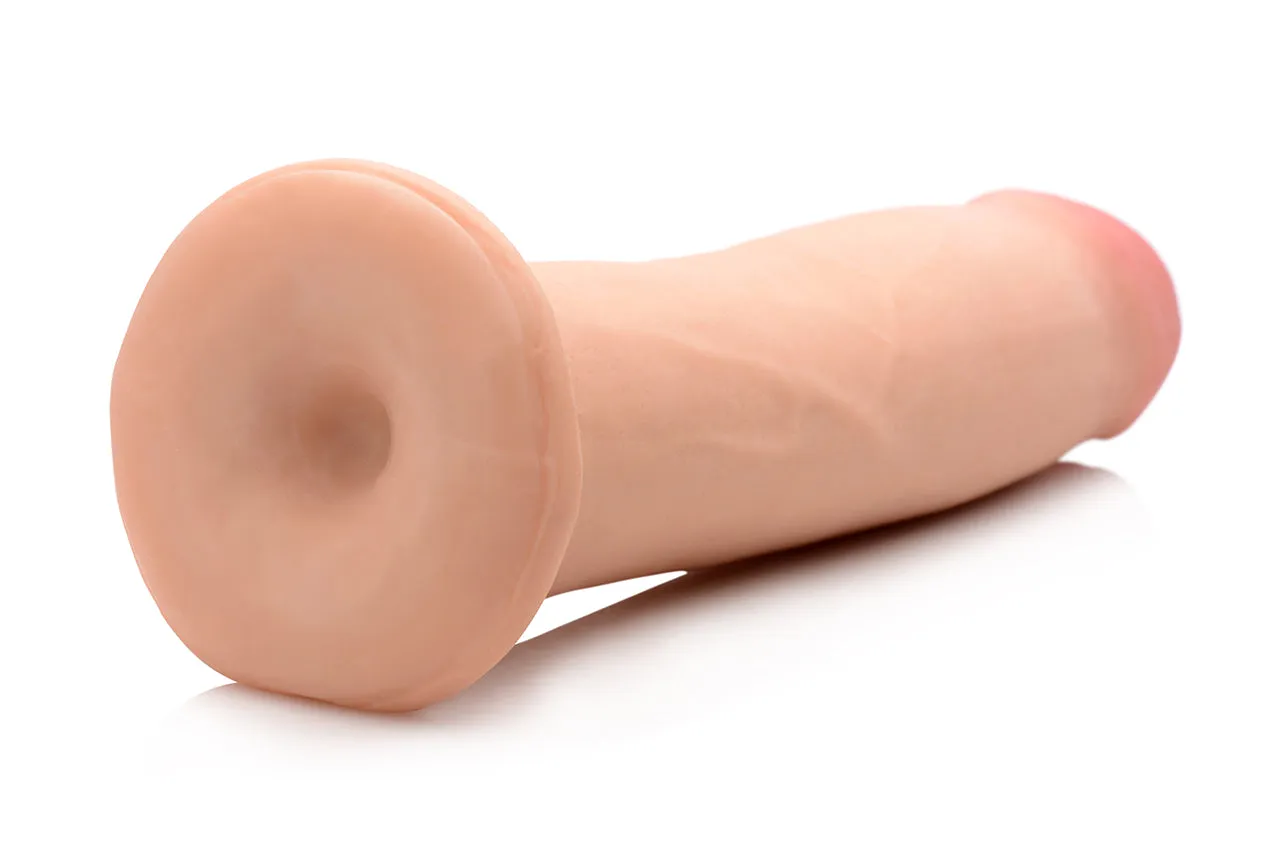 9 Inch Ultra Real Dual Layer Suction Cup dildo w/o Balls by USA Cocks - Light Skin Tone