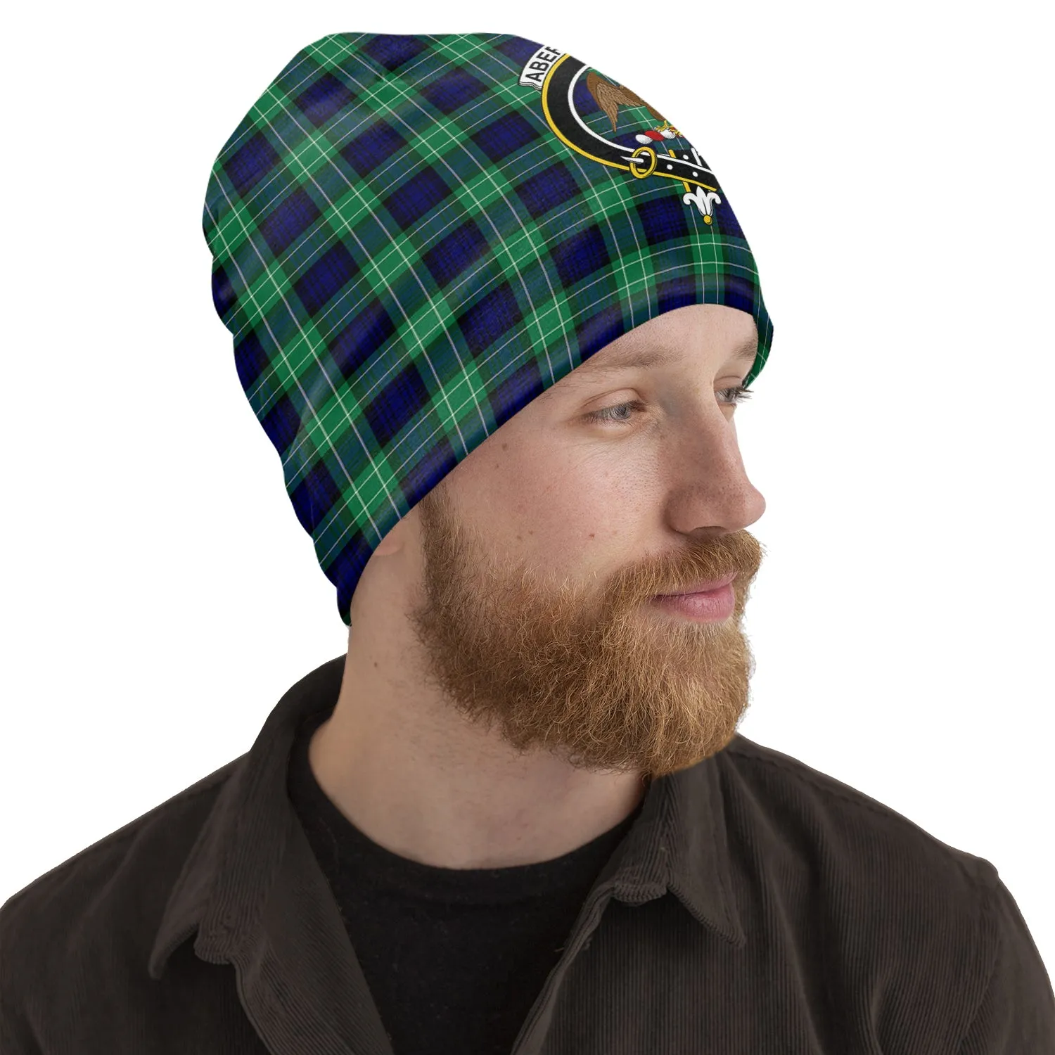 Abercrombie Tartan Beanies Hat with Family Crest