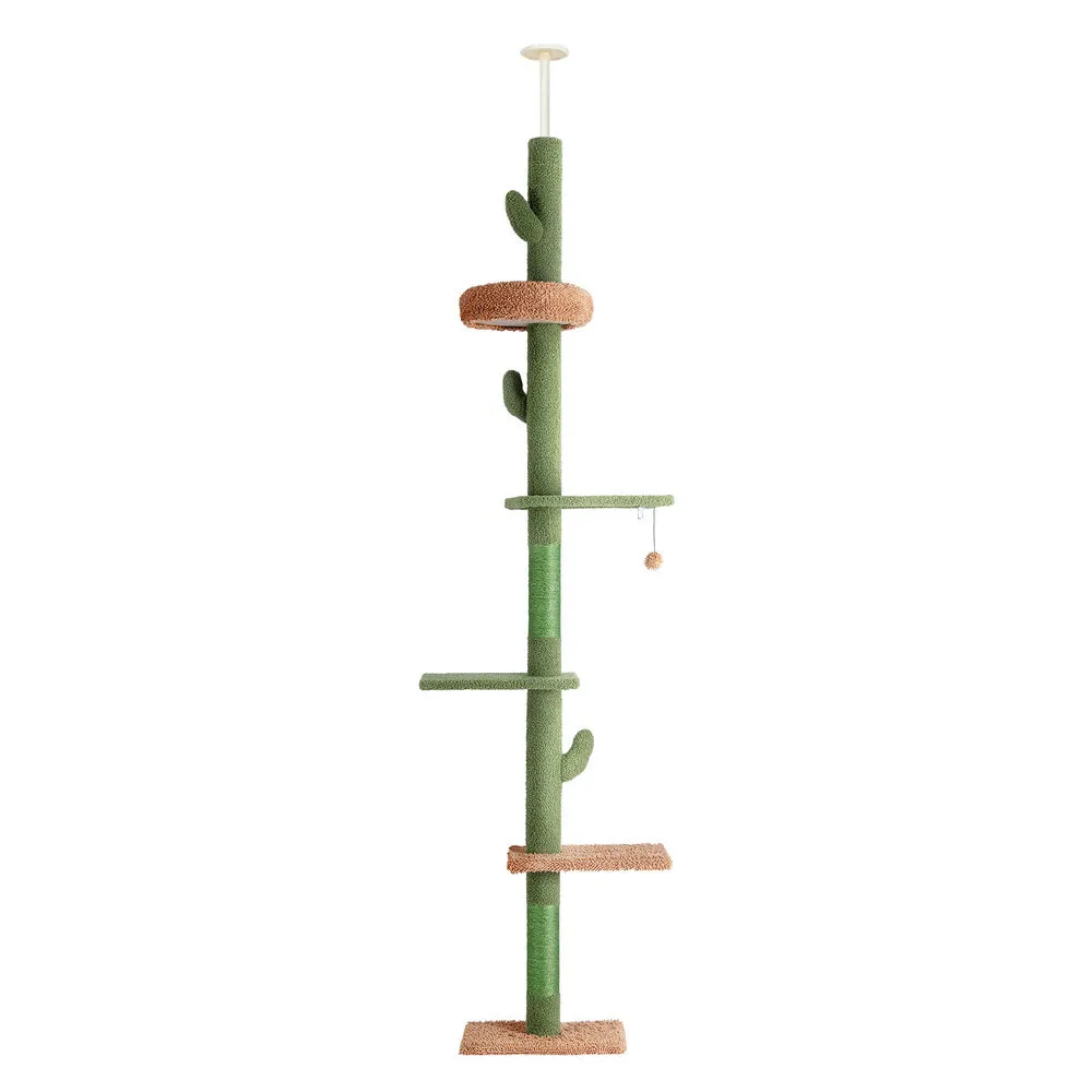 Adjustable Floor-to-Ceiling Cat Tree, 5 Levels, Sisal Posts - i.Pet