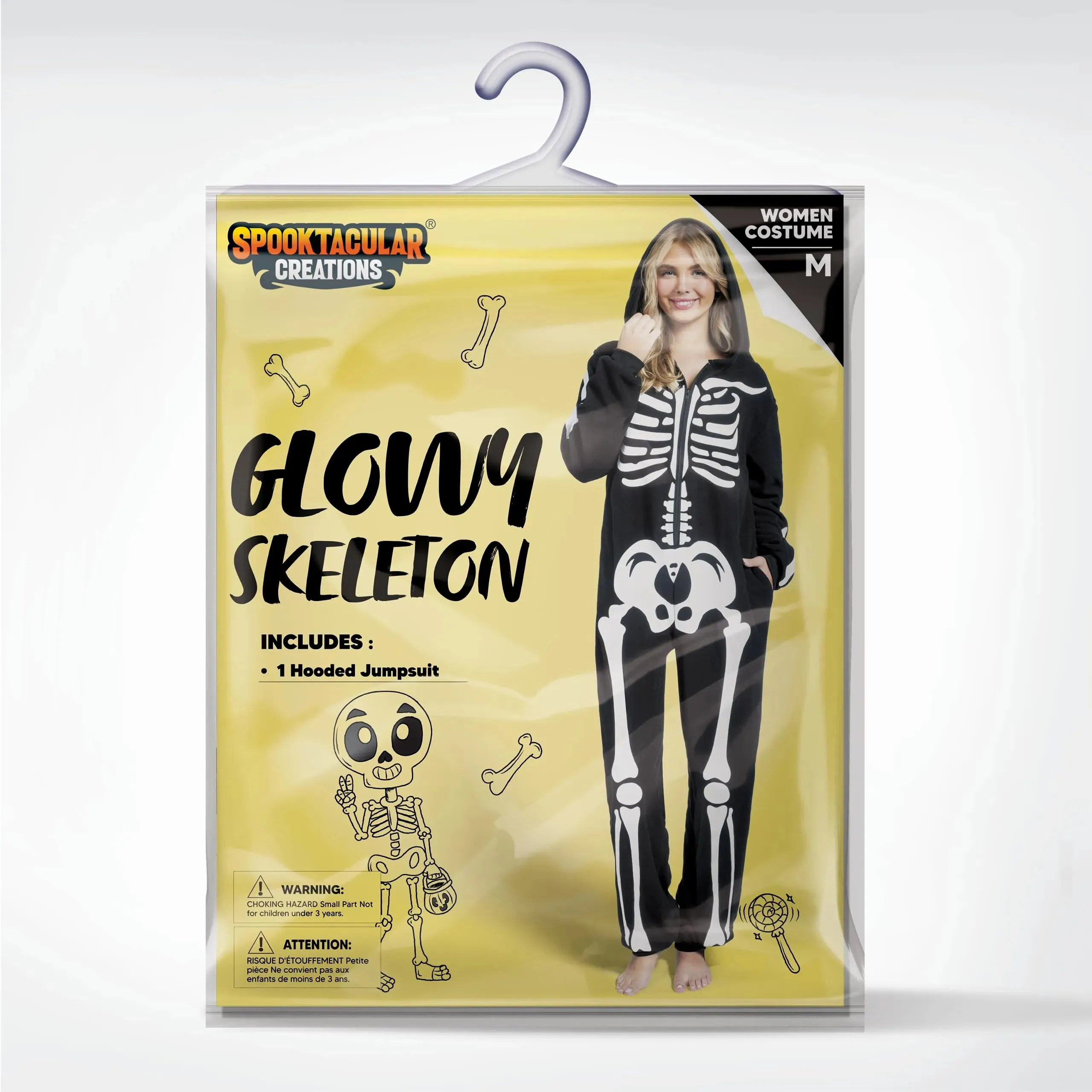 Adult Skeleton Halloween Costumes For Women Glow in the Dark Jumpsuit Pajama