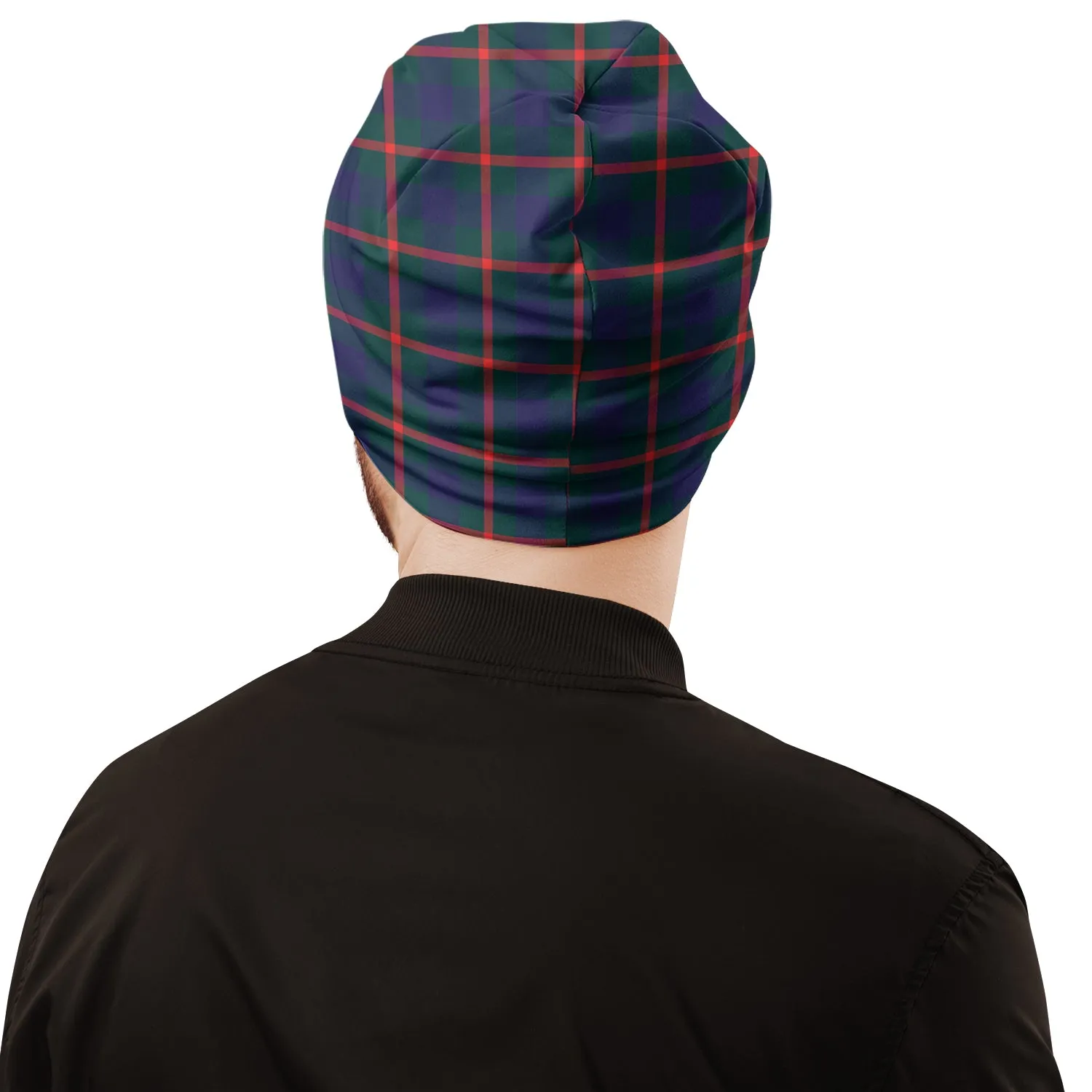 Agnew Tartan Beanies Hat with Family Crest