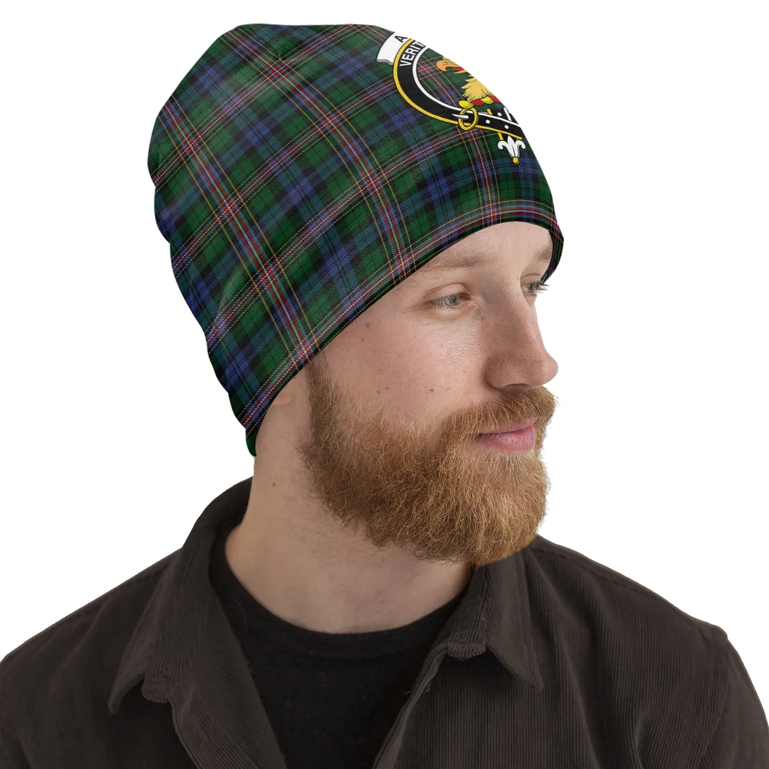 Allison Tartan Beanies Hat with Family Crest