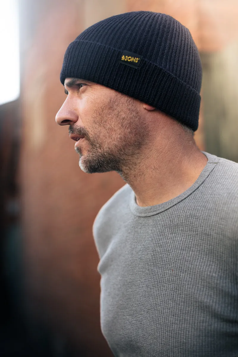 &SONS New Watchcap Beanie Dark Navy