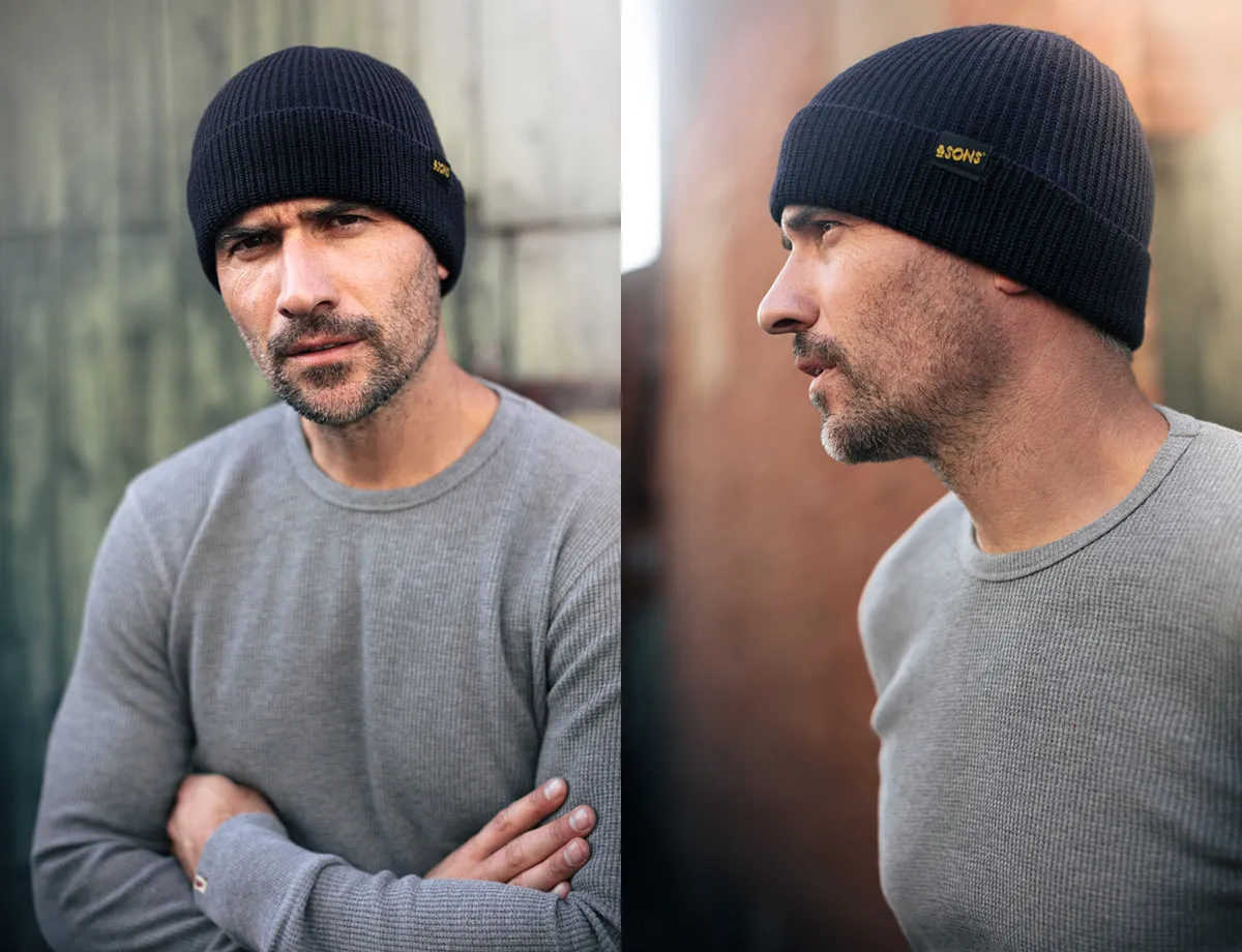 &SONS New Watchcap Beanie Dark Navy