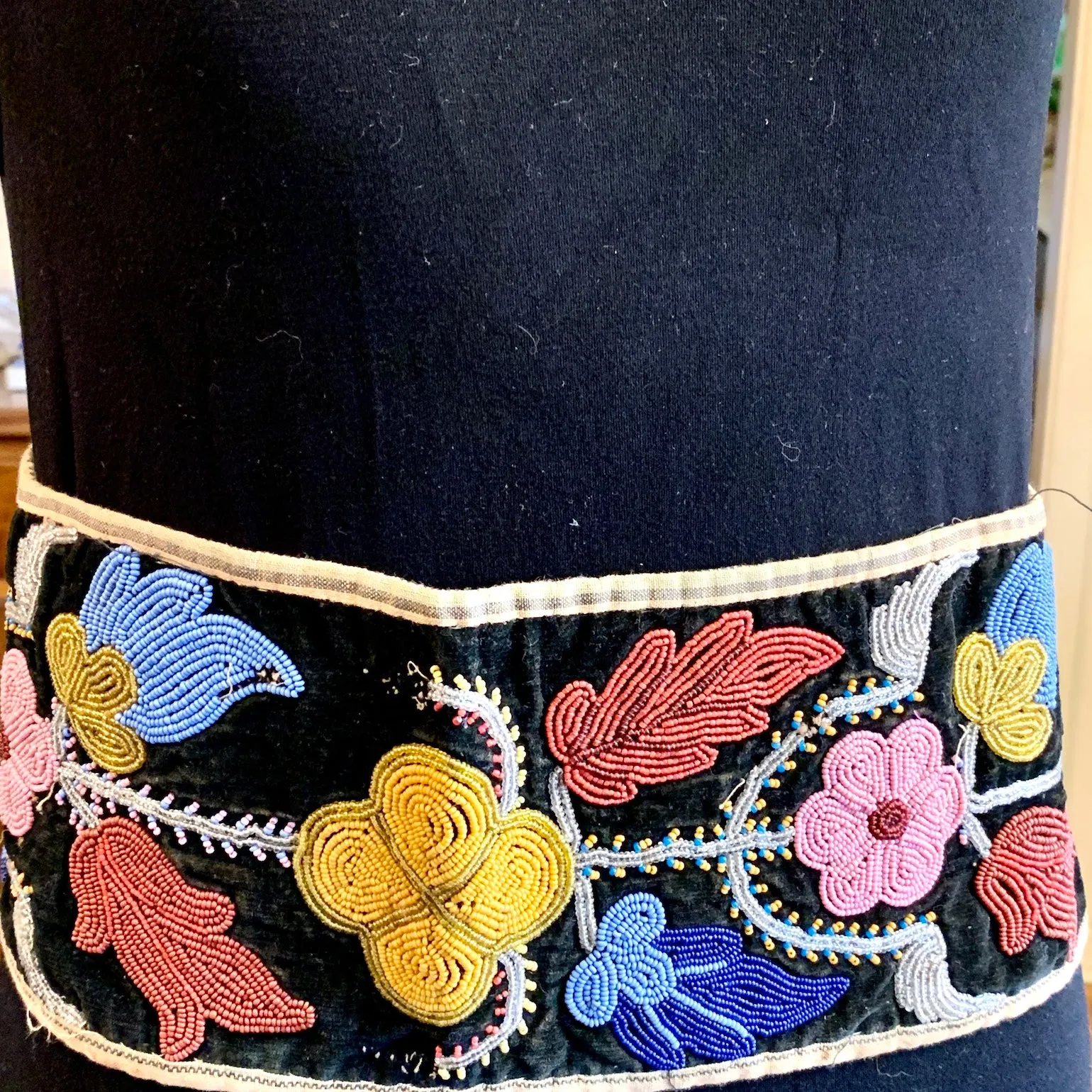 Antique Beaded Vest & Belt, Ukraine