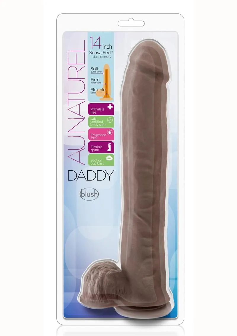 Au Naturel Daddy Sensa Feel Dual Density Dildo with Balls