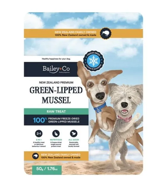 Bailey Co New Zealand Freeze Dried Raw Dog Treat (Green-Lipped Mussel)