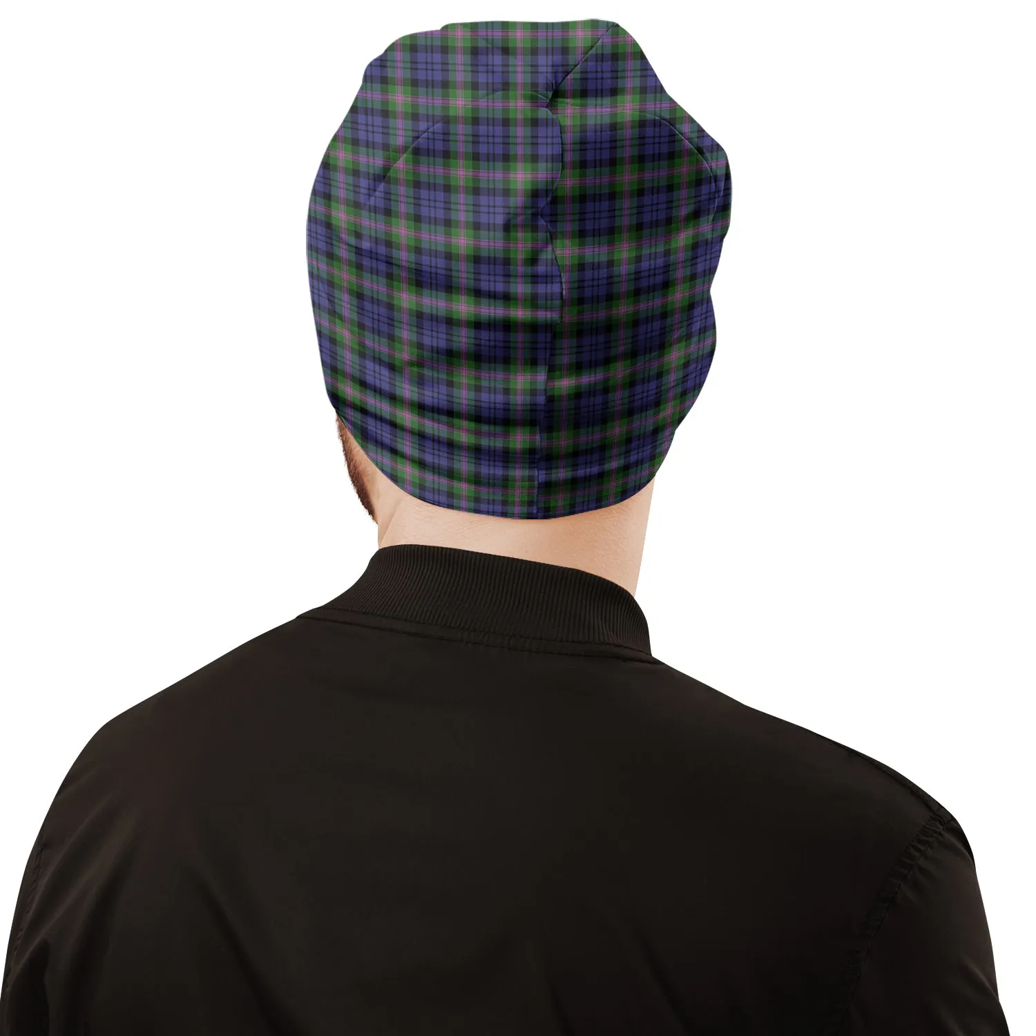 Baird Modern Tartan Beanies Hat with Family Crest