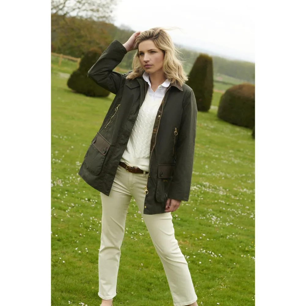 Barbour Buscot Ladies Wax Jacket - Archive Olive/Classic