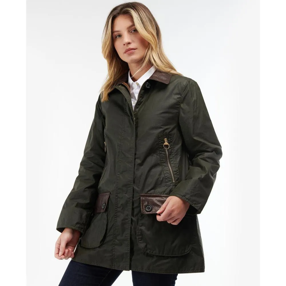 Barbour Buscot Ladies Wax Jacket - Archive Olive/Classic