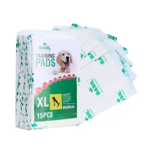 BASIL Dog and Puppy Pee Pads, Heavy Duty Absorbency with Leak-Proof Quick-Dry Design (60x90 Cms)  Extra Large