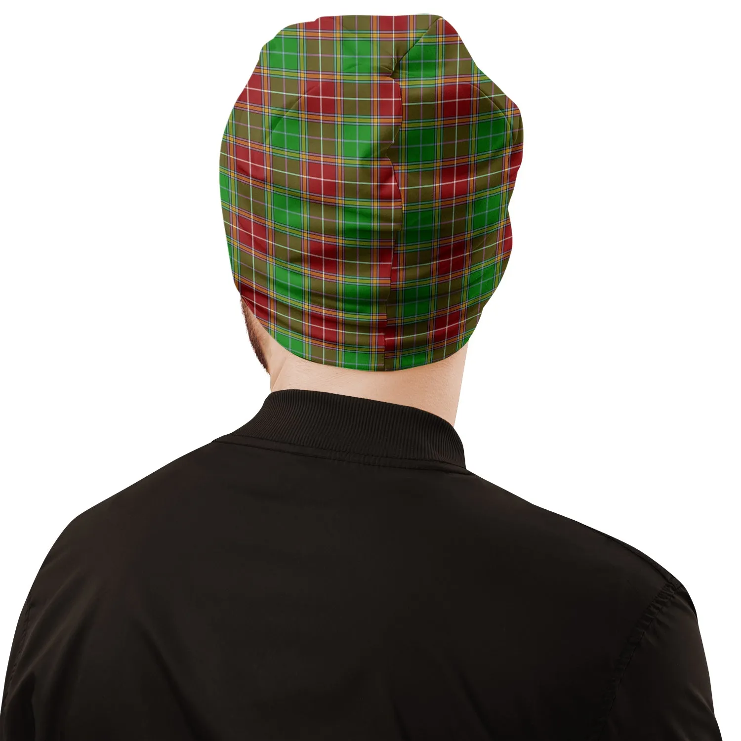 Baxter Modern Tartan Beanies Hat with Family Crest