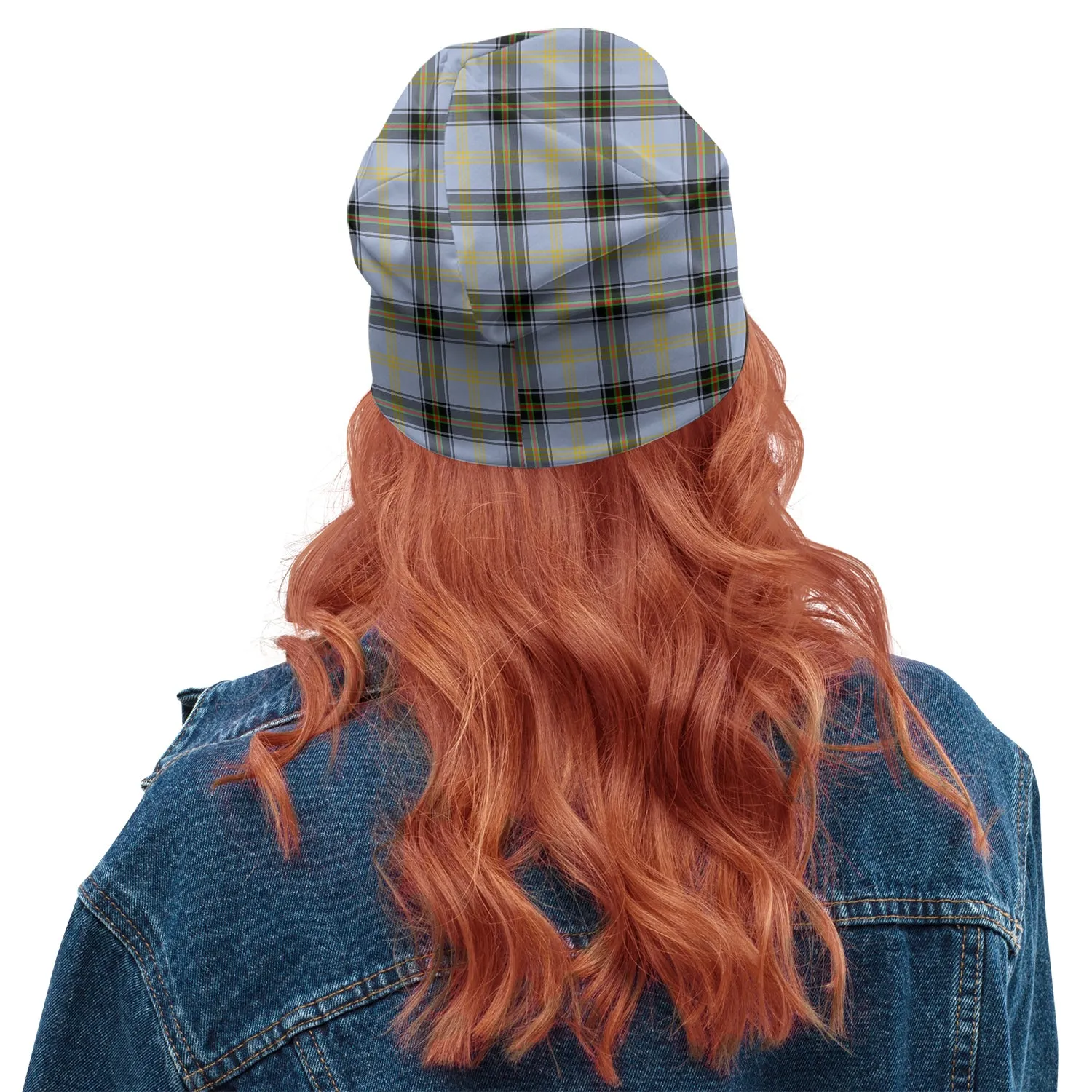 Bell Tartan Beanies Hat with Family Crest