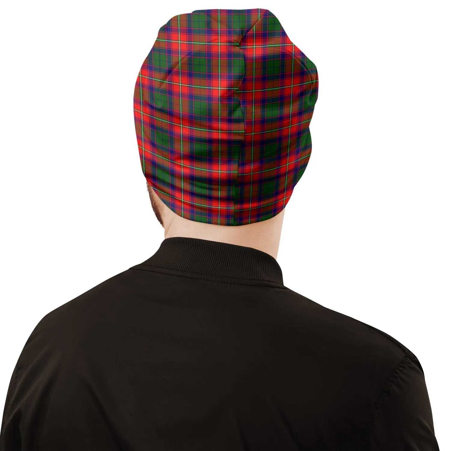 Belshes Tartan Beanies Hat with Family Crest