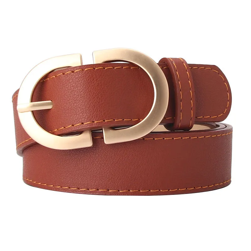 Belt Trendy Coat Belt Women's Simple Bare Waist Imitation Leather Belt