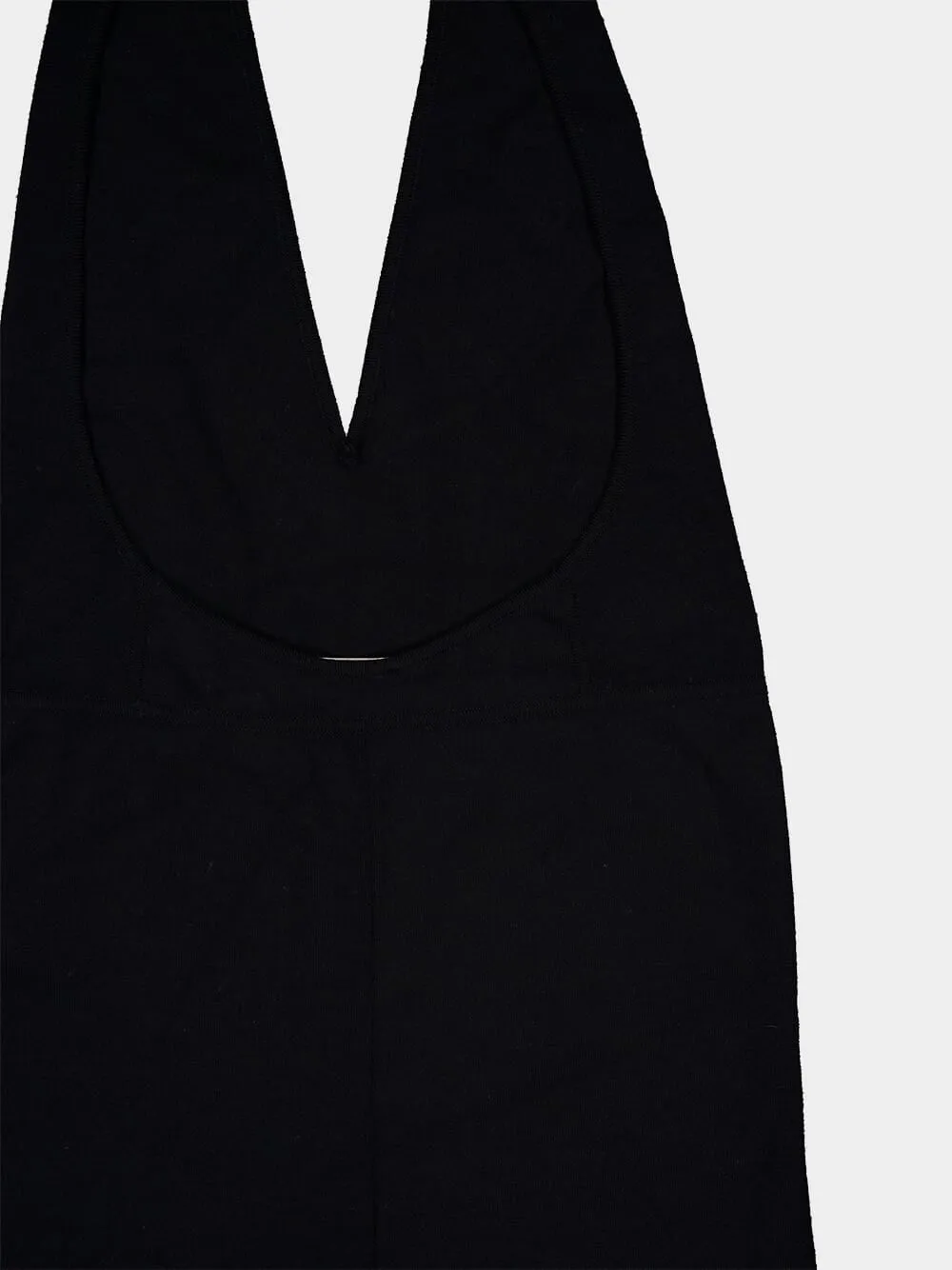 Black Halterneck Open-Back Jumpsuit