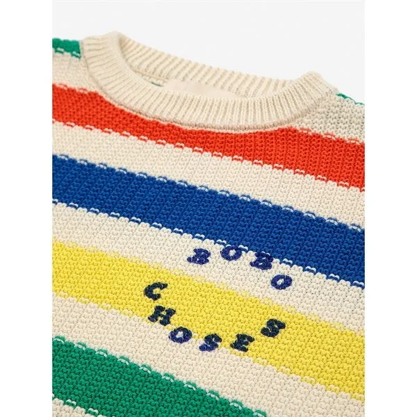 Bobo Choses Multicolor Stripes Sweater Round Neck Multicolor