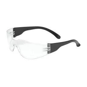 Bouton Optical 250-00-0000 Rimless Safety Glasses with Black Temple, Clear Lens and Anti-Scratch Coating