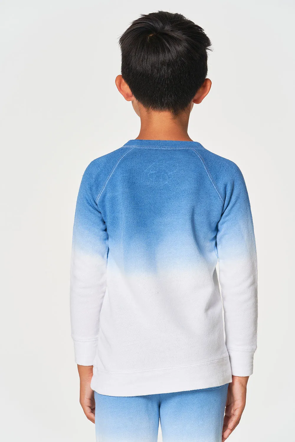 Boys Linen French Terry Long Sleeve Kanga Pocket Pullover