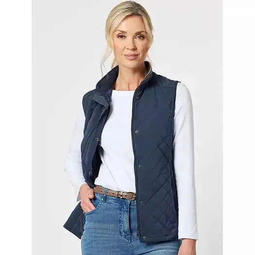 Brighton Puffer Vest - Navy