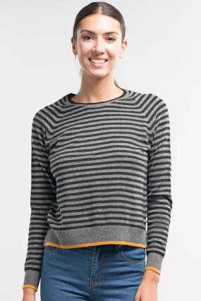 Business Casual Long Sleeve Striped Sweater