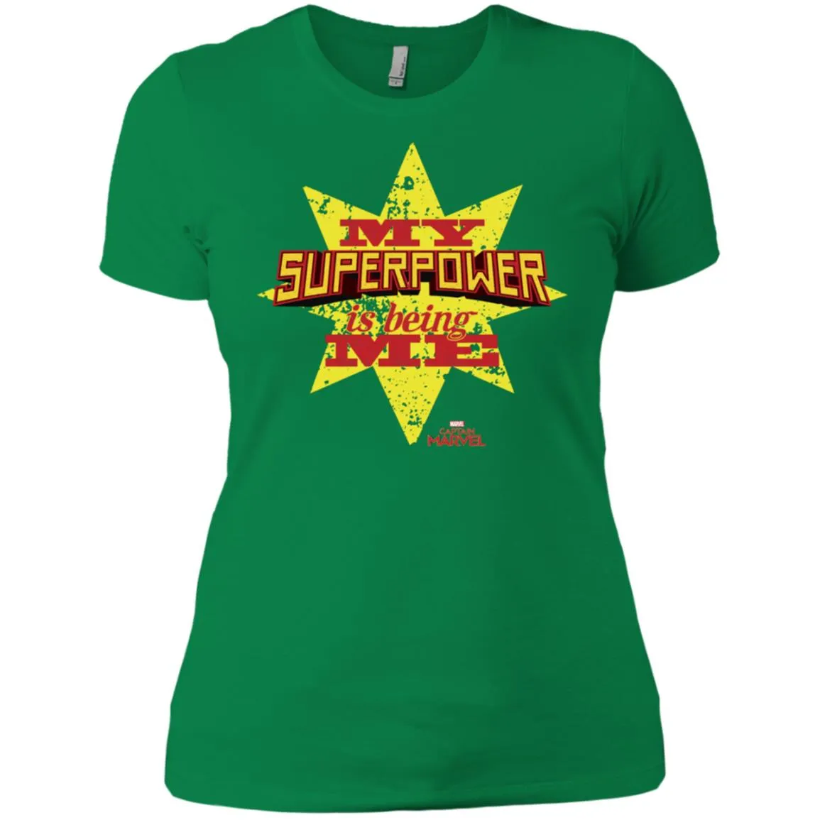 Captain Marvel My Superpower Is Being Me Women Cotton T-Shirt