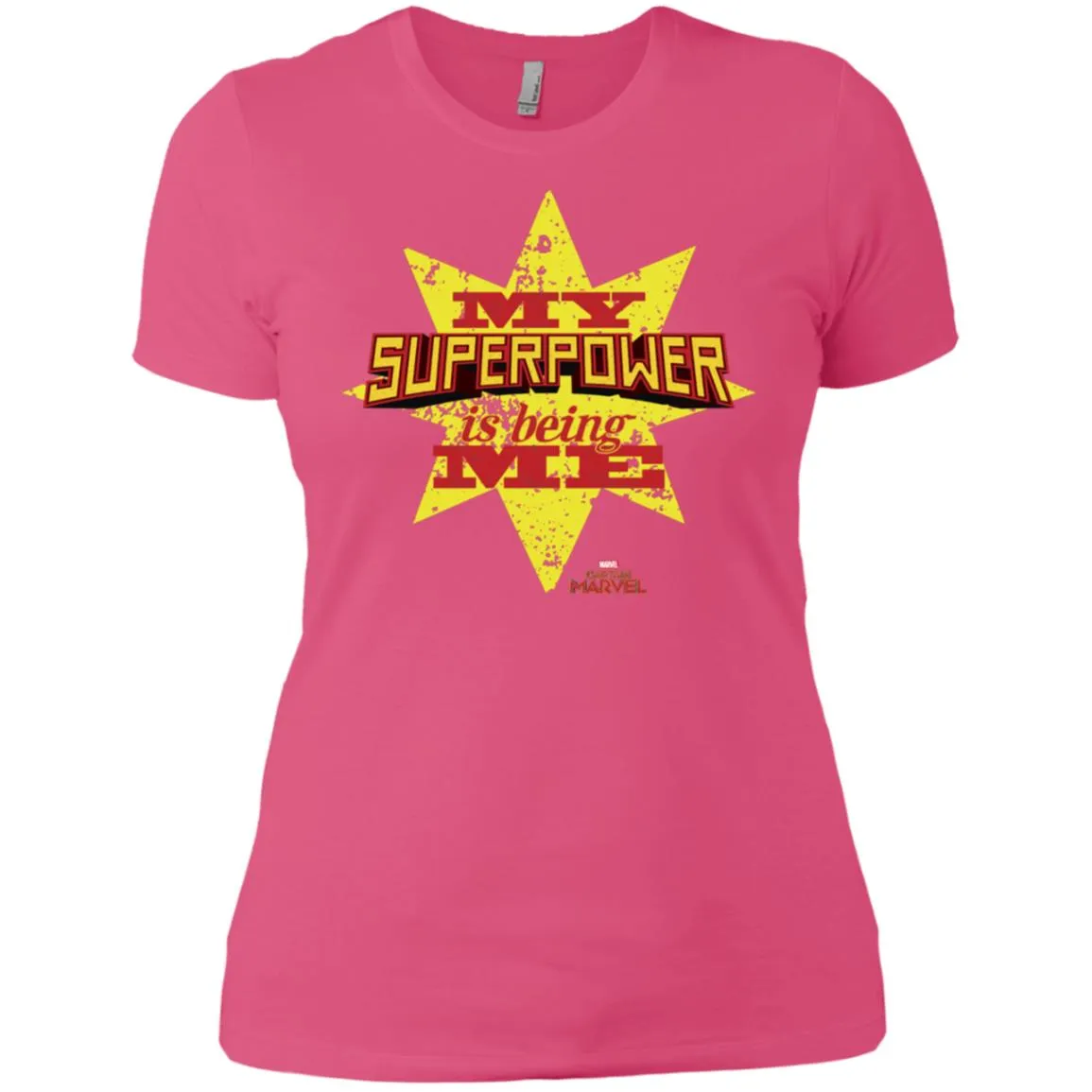 Captain Marvel My Superpower Is Being Me Women Cotton T-Shirt