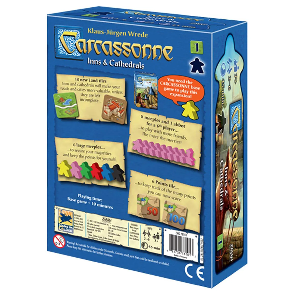 Carcassonne: Inns & Cathedrals Expansion 1 Game