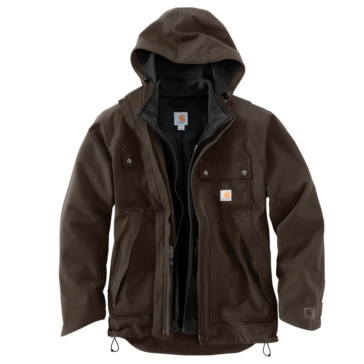 Carhartt Men's Dark Coffee Quick Duck 3 in 1 Rockwall Jacket