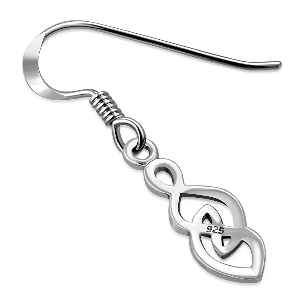 Celtic Knot Plain Silver Earrings