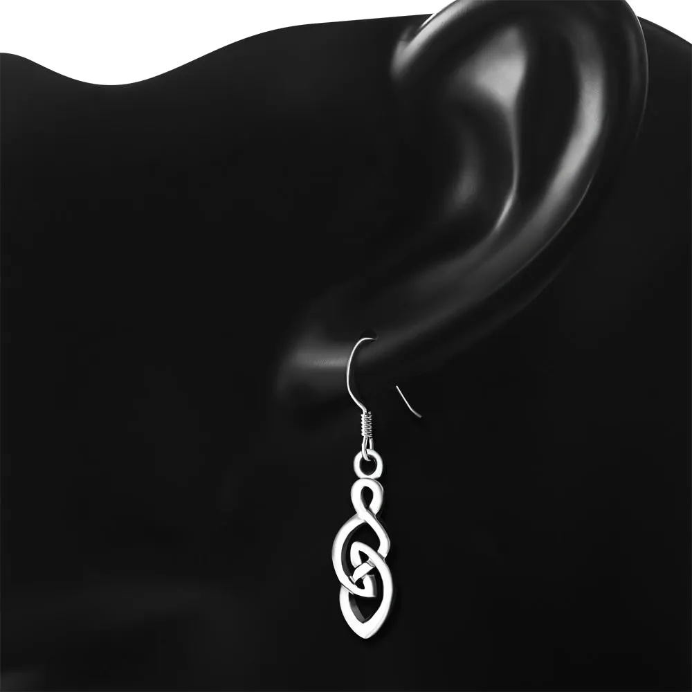 Celtic Knot Plain Silver Earrings