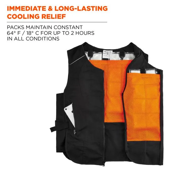 Chill-Its 6260 Lightweight Phase Change Cooling Vest with Rechargeable Ice Packs