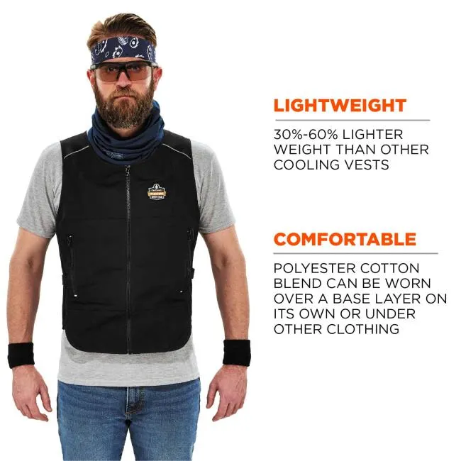 Chill-Its 6260 Lightweight Phase Change Cooling Vest with Rechargeable Ice Packs