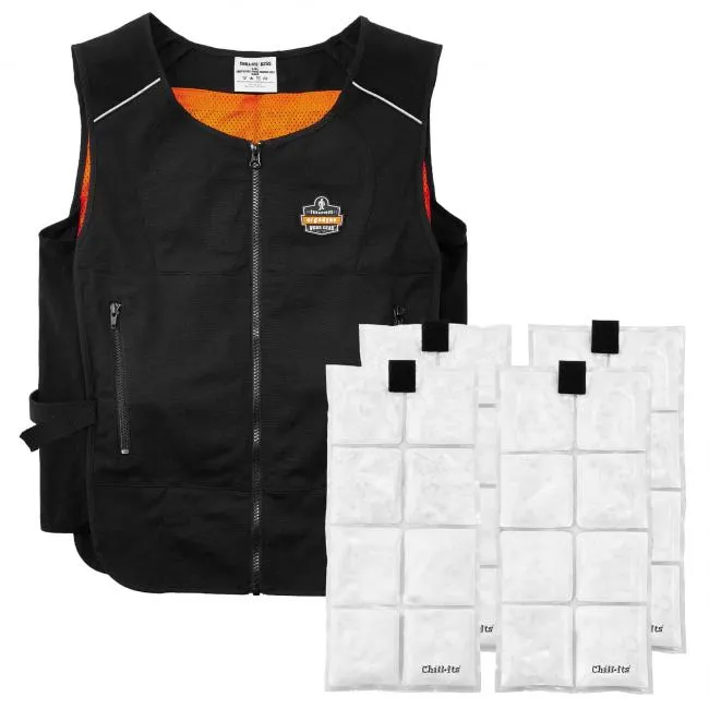 Chill-Its 6260 Lightweight Phase Change Cooling Vest with Rechargeable Ice Packs