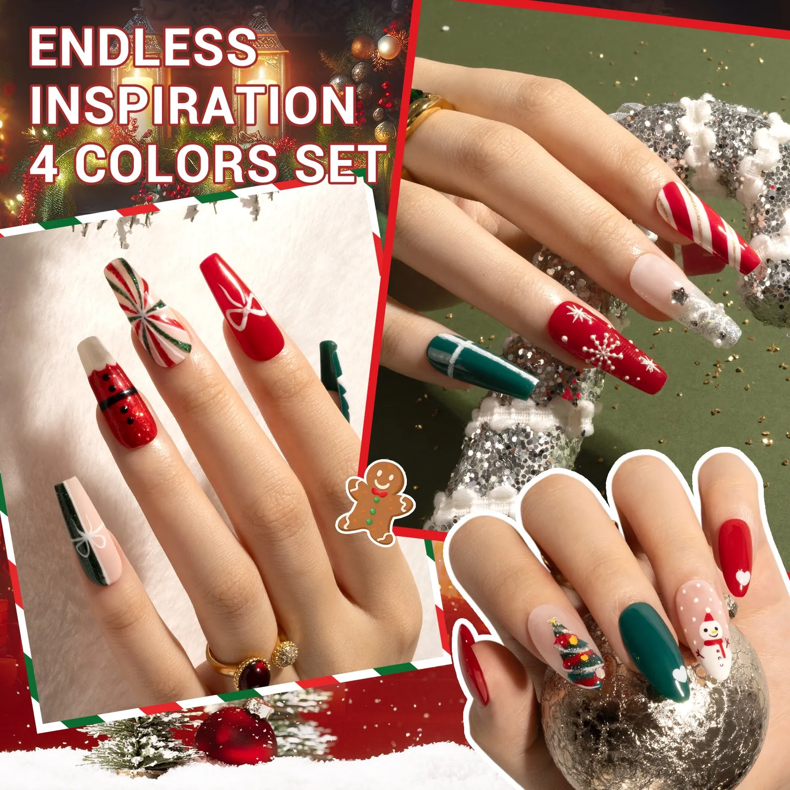 Christmas Thick Gel Nail Polish Classic Colors Set - US ONLY