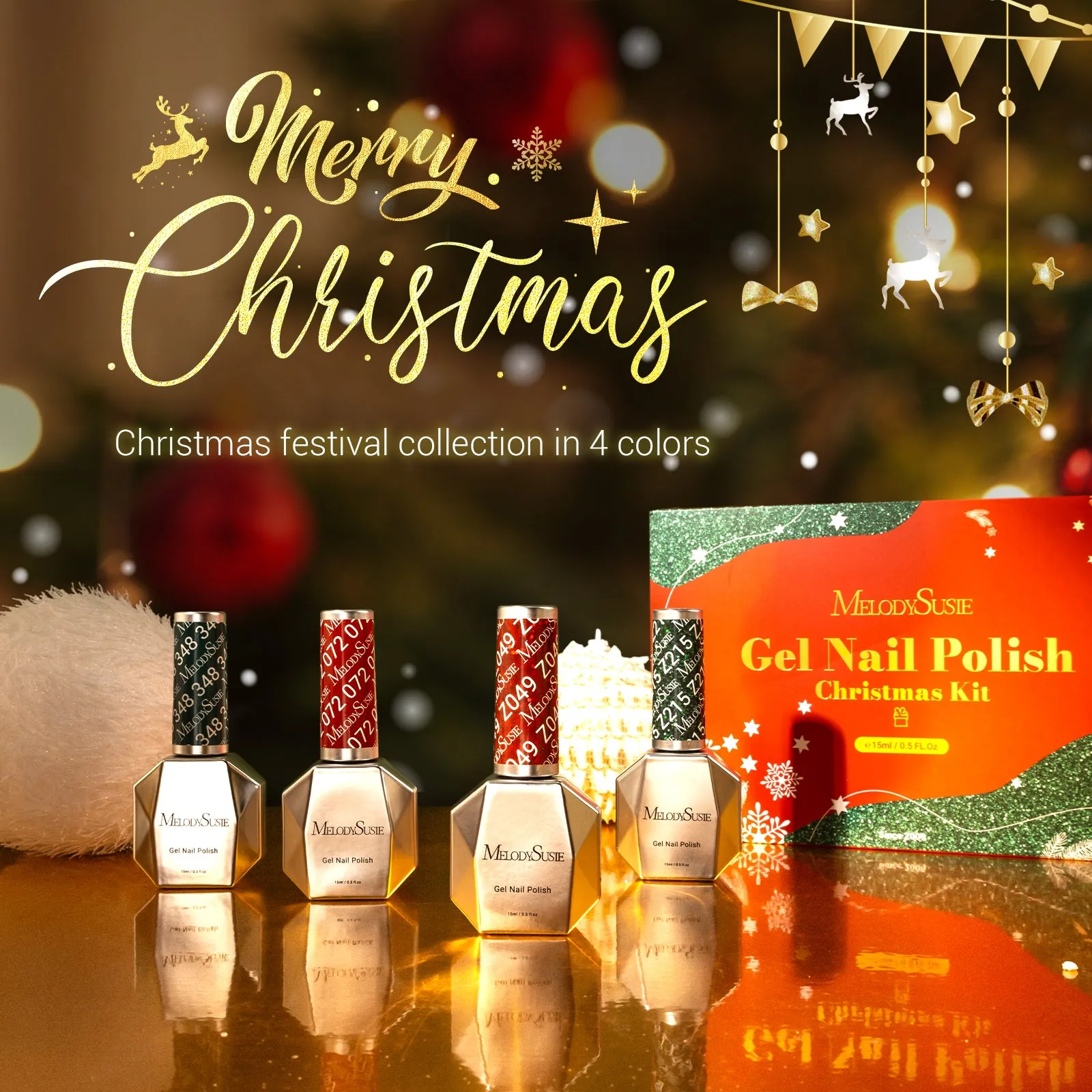 Christmas Thick Gel Nail Polish Classic Colors Set - US ONLY