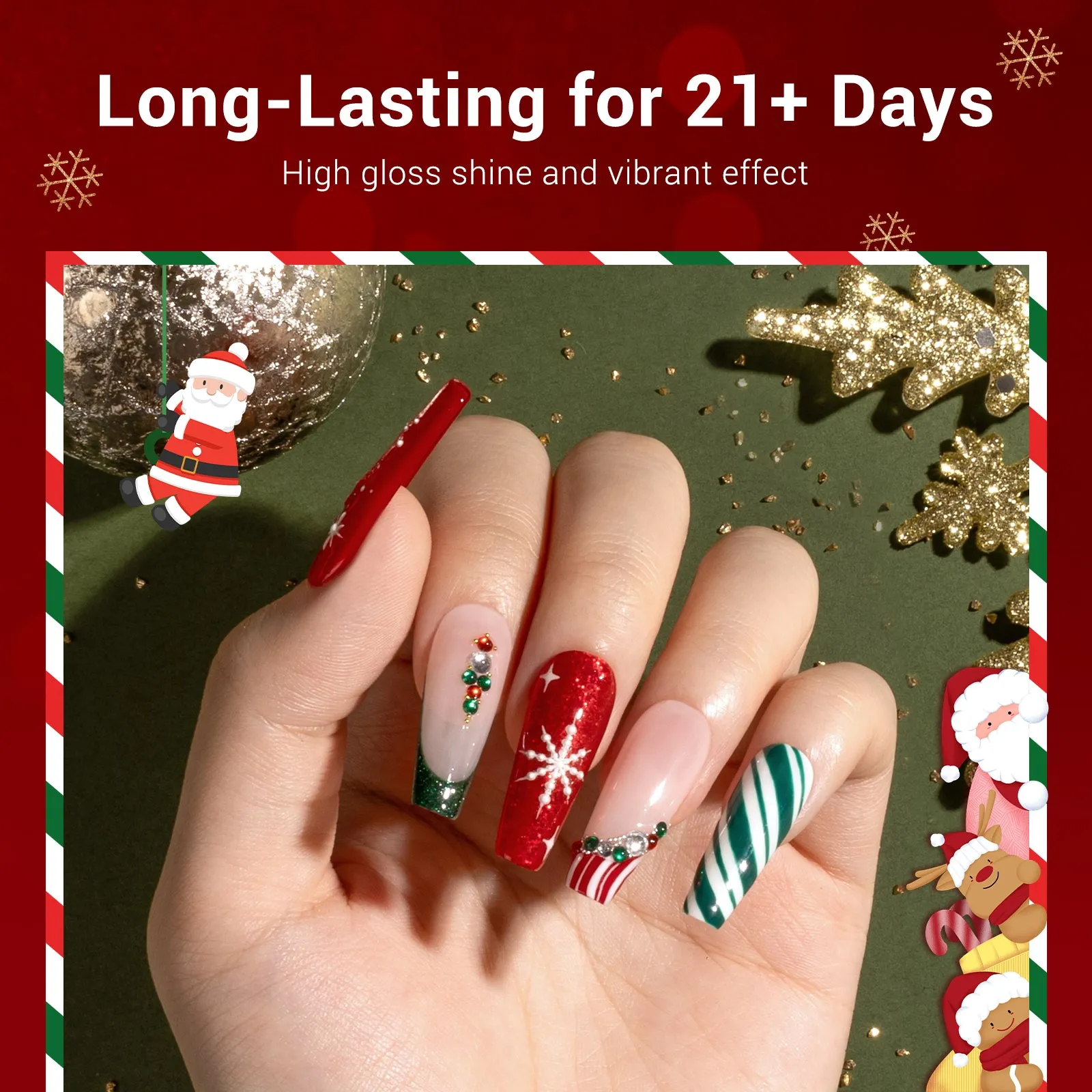 Christmas Thick Gel Nail Polish Classic Colors Set - US ONLY