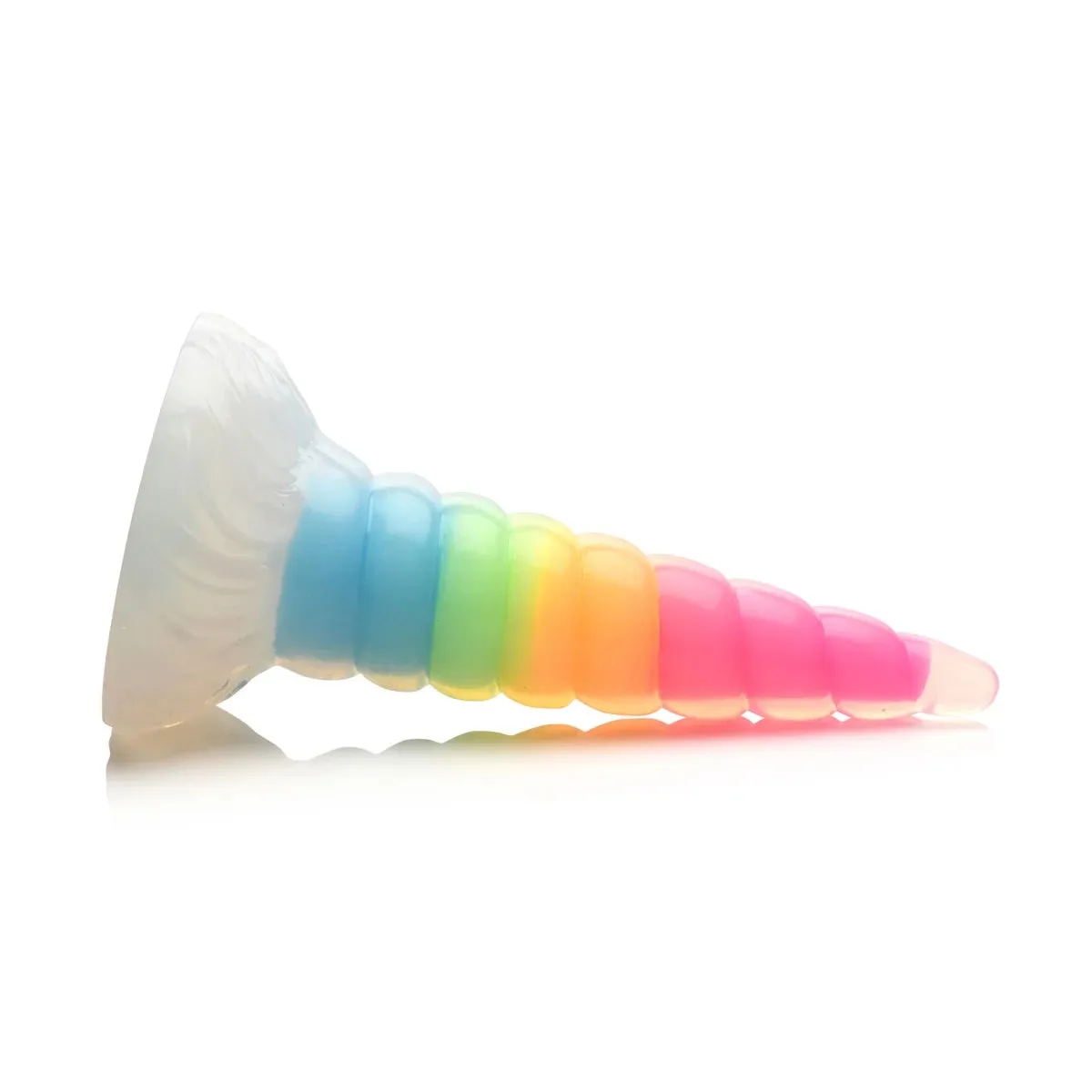 Creature Cocks Uni-Glow Glow In The Dark Silicone Dildo Rainbow