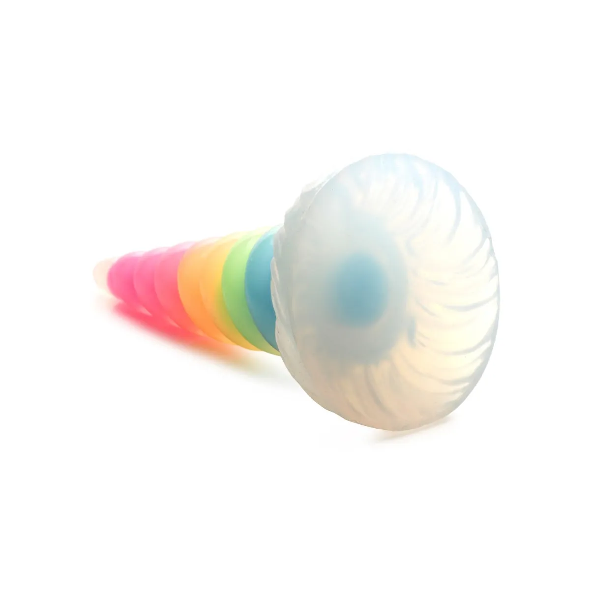 Creature Cocks Uni-Glow Glow In The Dark Silicone Dildo Rainbow