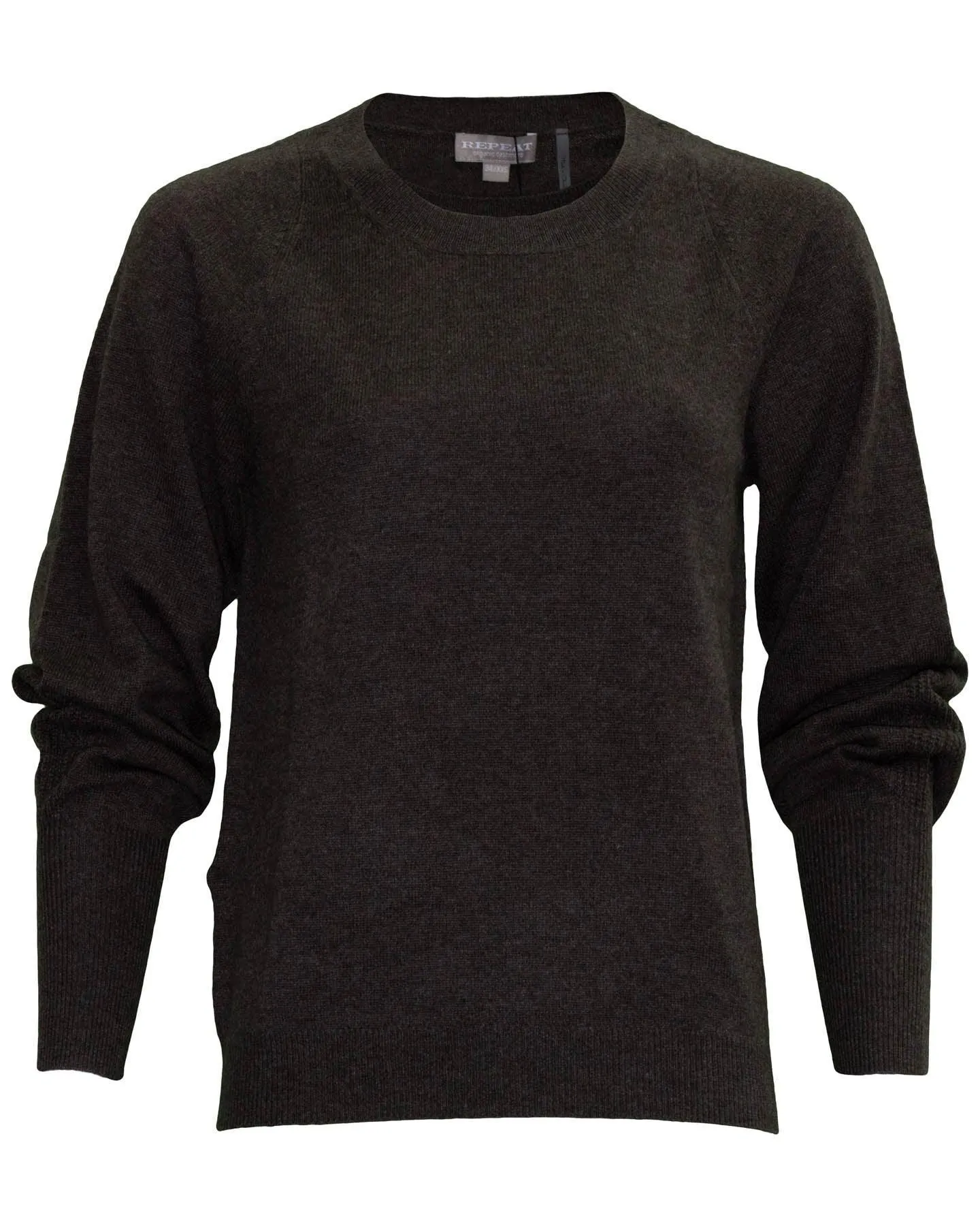 Crewneck Organic Cashmere Knit Brown