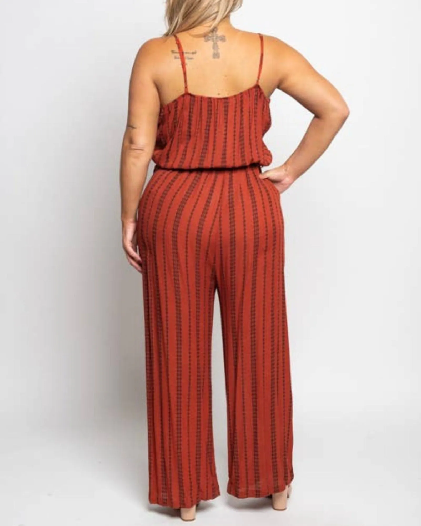 Curvy Tribal Print Jumpsuit