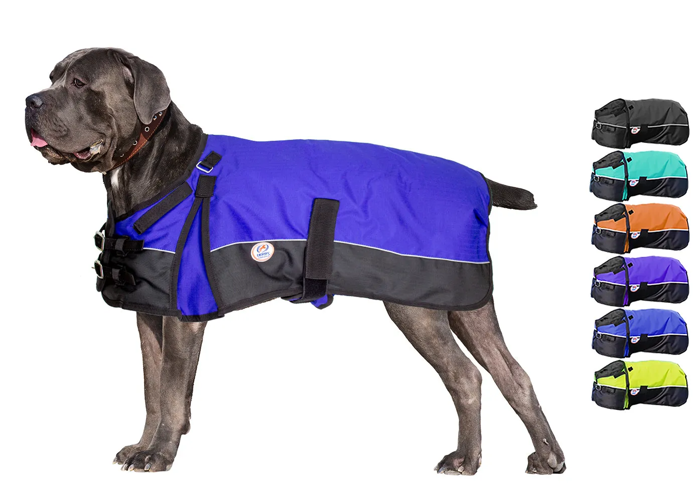 Derby Originals Adjust-to-Fit Horse-Tough Reflective 600D Waterproof Ripstop Nylon Winter Dog Coat 150g Polyfil with One Year Warranty