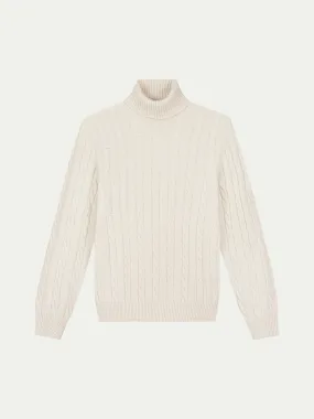 Dolcevita Cable Knit Sweater Ivory